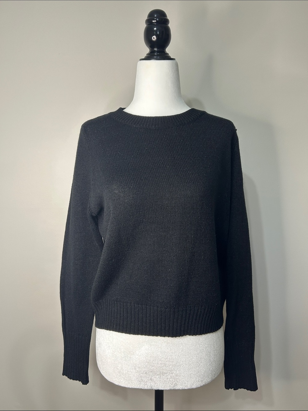 H&M Black Crewneck Knit Sweater